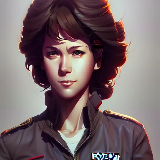 Image similar to buff ellen ripley, portrait shinkai makoto studio ghibli studio key hideaki anno sakimichan stanley artgerm lau rossdraws james jean marc simonetti elegant highly detailed digital painting artstation pixiv