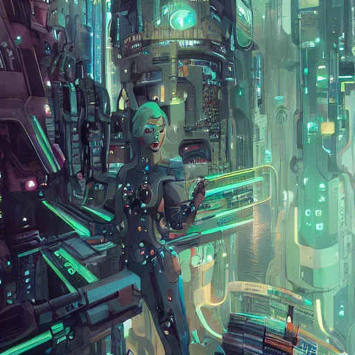 Prompt: closeup shot, beautiful sci - fi girl, futuristic metropolis by josan gonzales