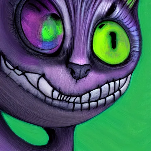 Image similar to Cheshire cat, digital painting