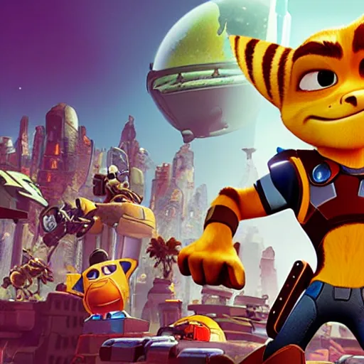 Image similar to ratchet and clank