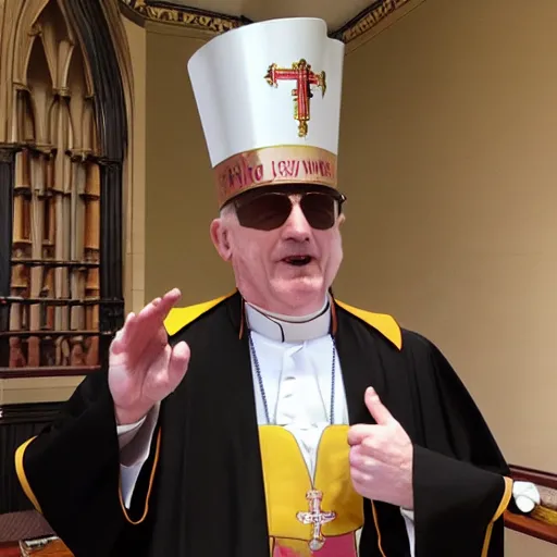 Image similar to Hull Hogan as the new Pope