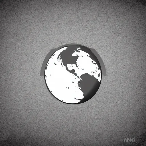 Prompt: earth logo, black and white color, vector arts, highly detailed, unreal engine,