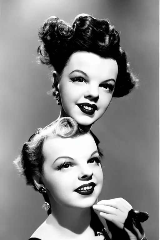 Prompt: judy garland, showgirl, studio photo, promotion, 1 9 4 0's