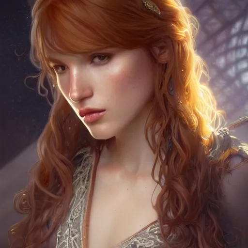 Image similar to ultra realistic illustration, bella thorne as tiffa lockhart, intricate, elegant, highly detailed, digital painting, artstation, concept art, smooth, sharp focus, illustration, art by artgerm and greg rutkowski and alphonse mucha