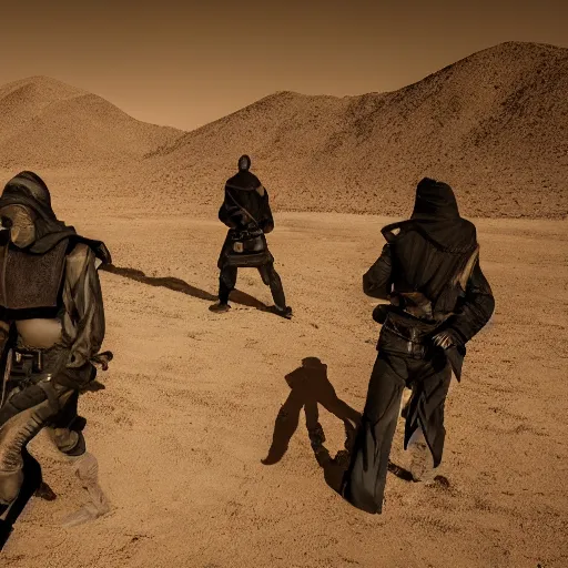 Image similar to shadow warriors in the desert