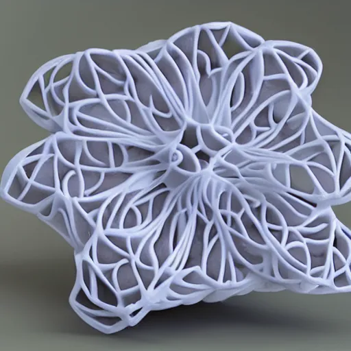 Image similar to delicious 3d printed candy sugars making fractal patterns out of printed sugar