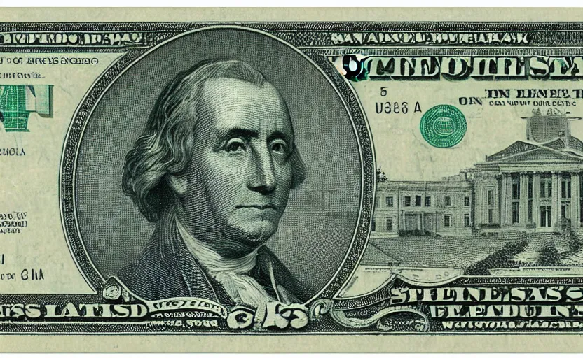 Image similar to rectangular photograph of five dollar u. s. currency note