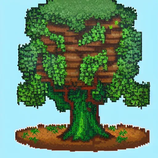 Prompt: pixel art tree for a swamp, game concept art, tree sprite