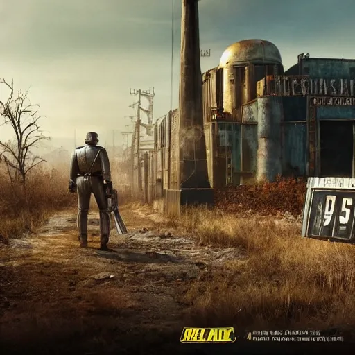 Image similar to promotional poster for the real life new fallout 4 movie,