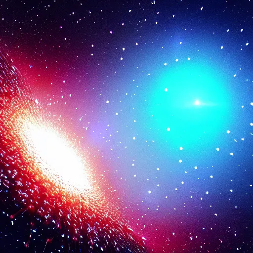 Image similar to globular cluster inspired by Hubble, octane render, HD, volumetric lighting, high details