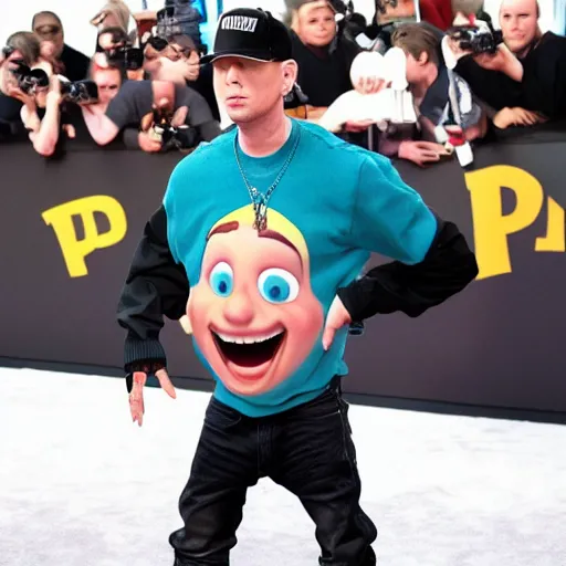 Image similar to Eminem in the pixar film,