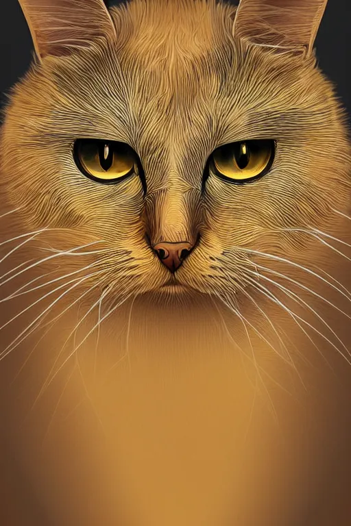 Image similar to an amber eyed cat, symmetrical, highly detailed, digital art, sharp focus, trending on art station