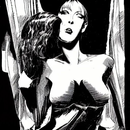 Image similar to jarboe, portrait, by guido crepax