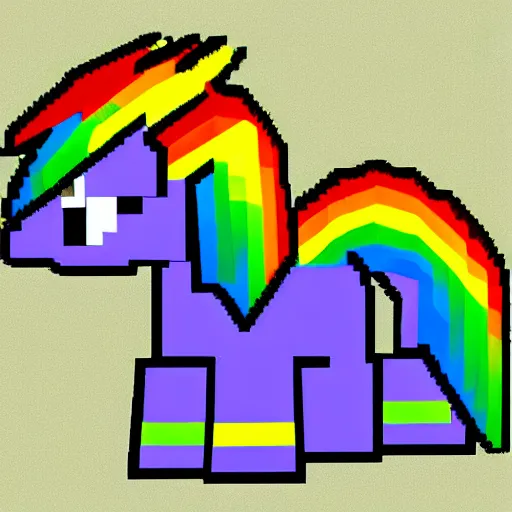 rainbow dash minecraft pixel art