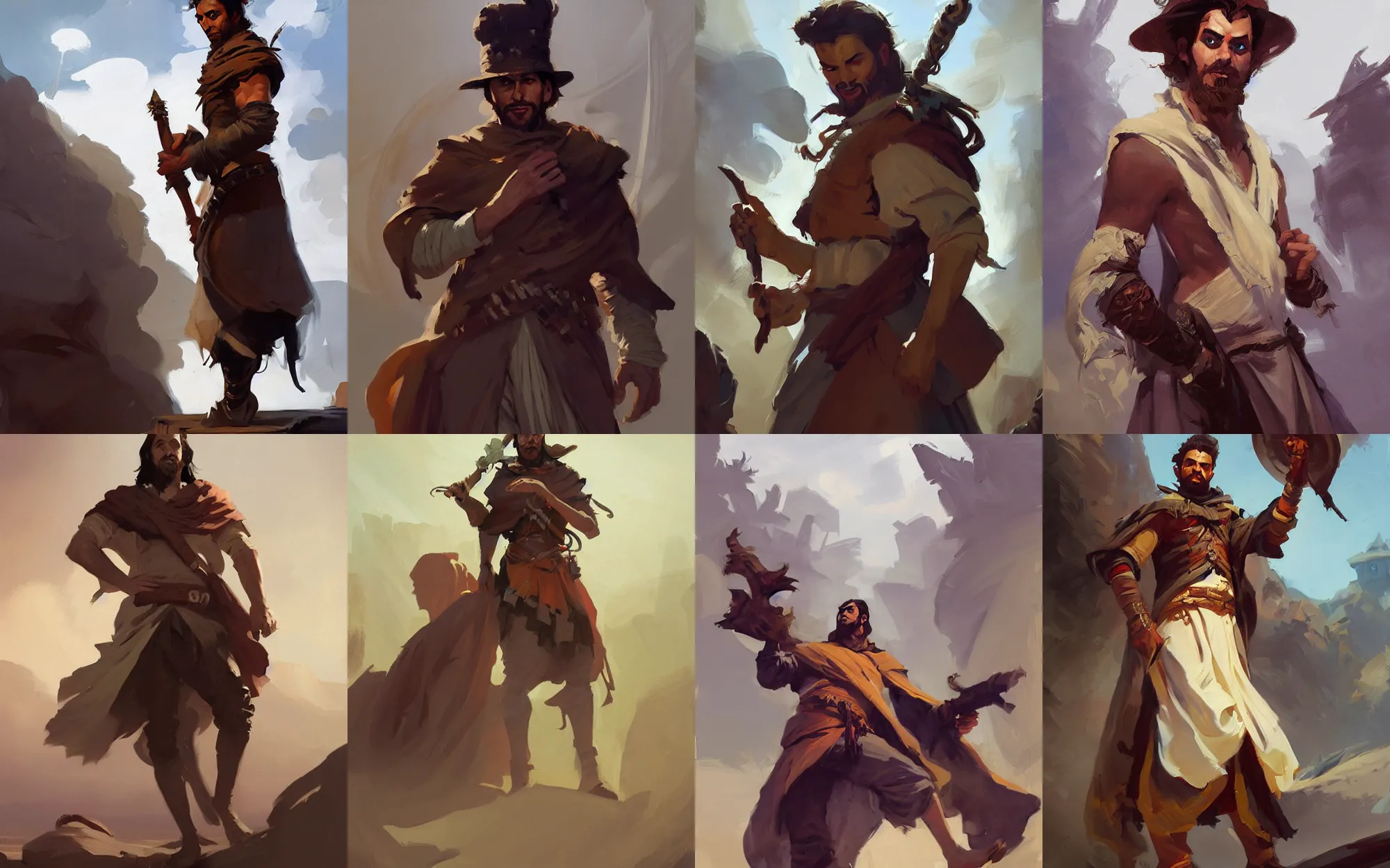 Prompt: portrait of nomad young man in dress cloth greg manchess portrait painting of bard, d & d, fantasy, medium shot, asymmetrical, intricate, elegant, matte painting, illustration, hearthstone, by greg rutkowski, by greg tocchini, by james gilleard, by joe fenton