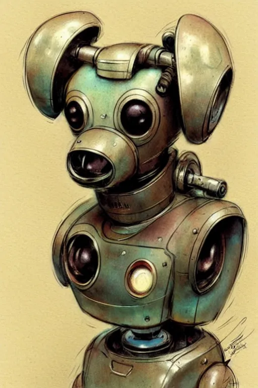 Image similar to (((((1950s retro robot dog . muted colors.))))) by Jean-Baptiste Monge !!!!!!!!!!!!!!!!!!!!!!!!!!!