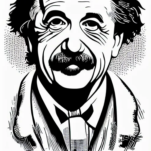 Image similar to portrait of albert einstein by laurie greasley, cg society