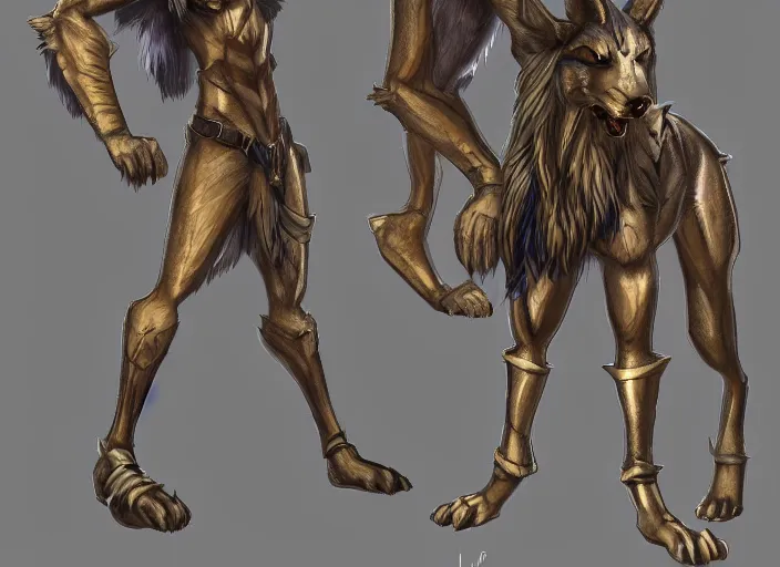 Image similar to award winning concept art fullbody egyptian wolf anubis character design of a egyptian anubis monster wolf. egyptian wolf deviantart adoptable, deviantart species style of maple story and zootopia, artgerm, studio lighting by jessica rossier and brian froud, traditional, artstationhd artstation, zootopia, hq textures