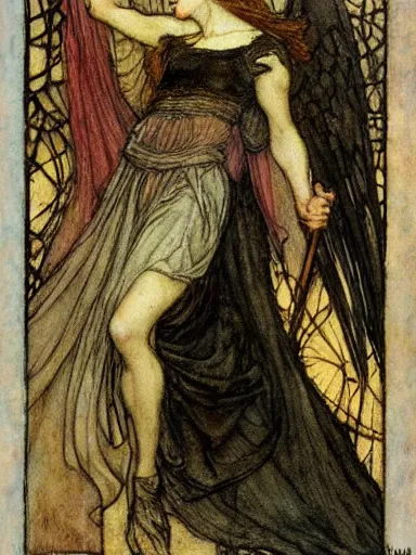 Prompt: angel by rebecca guay and by john william waterhouse and by arthur rackham, detailed, proportional