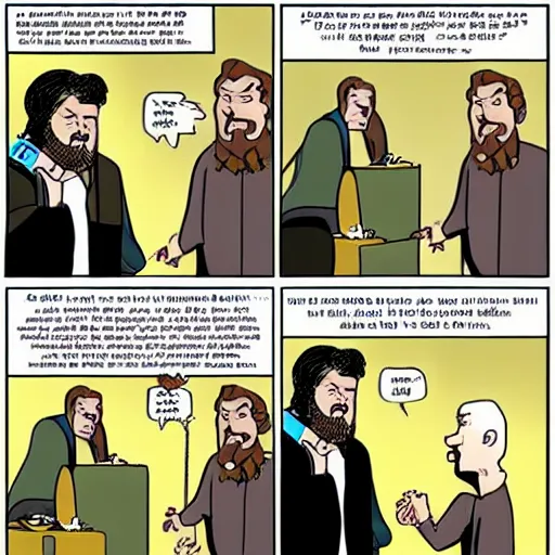 Image similar to dan benioff cartoon strip