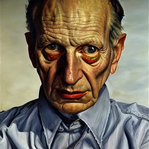 Prompt: high quality high detail painting by lucian freud, hd, satan, photorealistic lighting