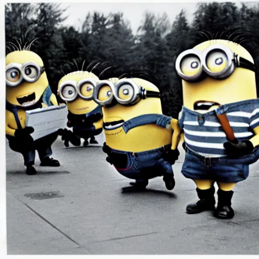 Prompt: The Minions Tragedy, 1980, Germany, Photograph