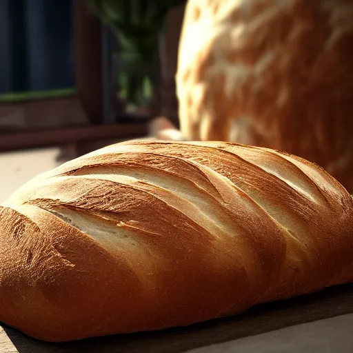 Image similar to bread as a real person, photorealistic, cinematic