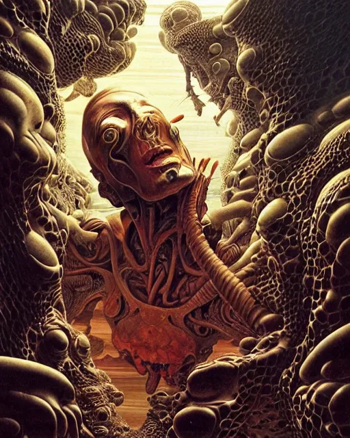 Image similar to a dmt trip, ultra realistic, cinematic, cinematic, wide angle, intricate details, cyborg, highly detailed by caravaggio, aaron horkey, boris vallejo, wayne barlowe, craig mullins, roberto ferri