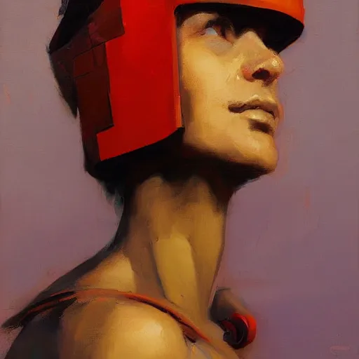 Image similar to greg manchess portrait painting of a drunk robot, medium shot, asymmetrical, profile picture, organic painting, sunny day, matte painting, bold shapes, hard edges, street art, trending on artstation, by huang guangjian and gil elvgren and sachin teng