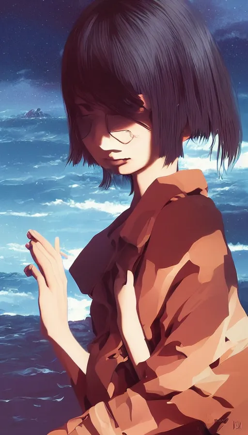 Image similar to the end of the world, by ilya kuvshinov