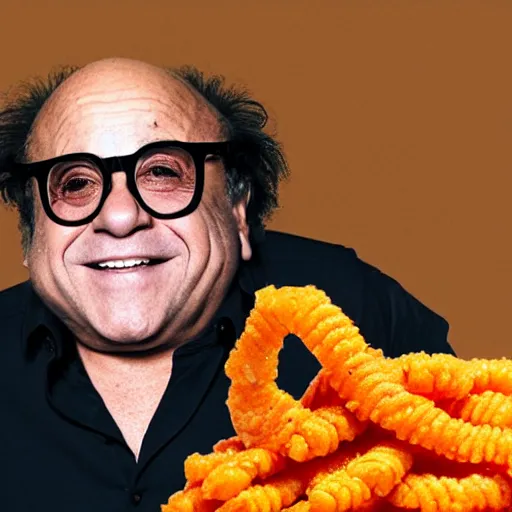 Prompt: danny devito and his cheeto