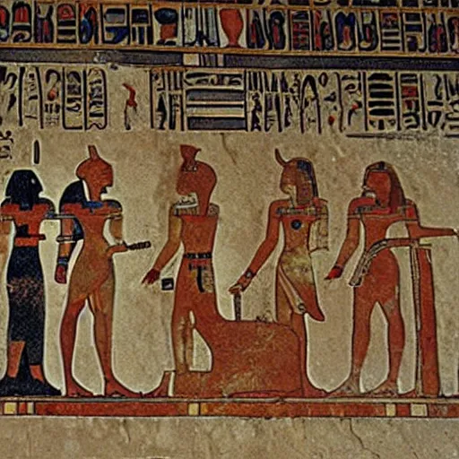 Prompt: pit full of souls in ancient egyptian