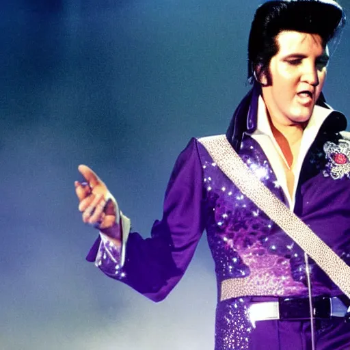 Prompt: elvis presley performing at eurovision 2 0 2 2