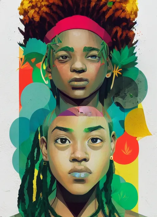 Prompt: 1998 beautiful rasta girl by Sachin Teng :5 attractive, stylish, designer , green, smoke, marijuana, asymmetrical, Matte Painting , geometric shapes, hard edges, graffiti, street art:4 Masterpiece, impressive detail, colorful, by Sachin Teng:4