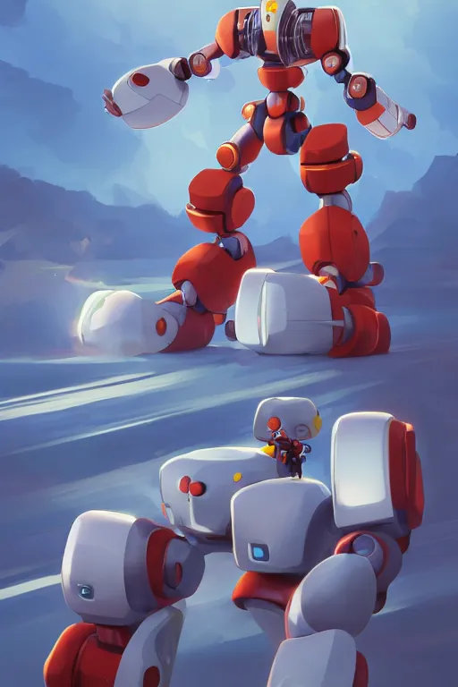 Image similar to metabots medabots medarotto medarot robot minimalist comics, behance hd by jesper ejsing, by rhads, makoto shinkai and lois van baarle, ilya kuvshinov, rossdraws global illumination ray tracing hdr radiating a glowing aura