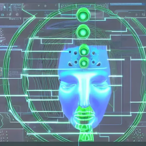 Image similar to an ai try to simulate an ai which try to simulate another ai which is simulating an ai