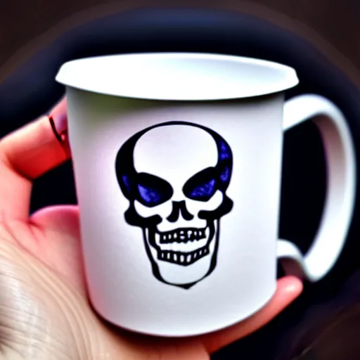 Image similar to a cup with a skeleton saying'gaming '!!! on it,'gaming '!!!