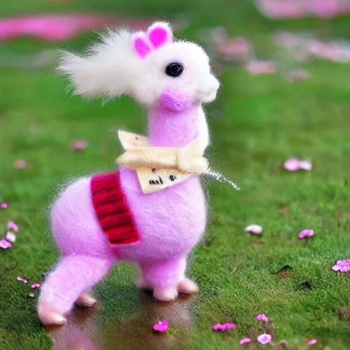 Prompt: pink alpaca wearing a tuxedo by Hayao Miyazaki and Tsubaki Izumi, beautiful, colorful