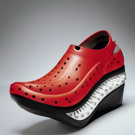 Crocs shoes designed by H. R. Giger for Balenciaga, | Stable Diffusion ...