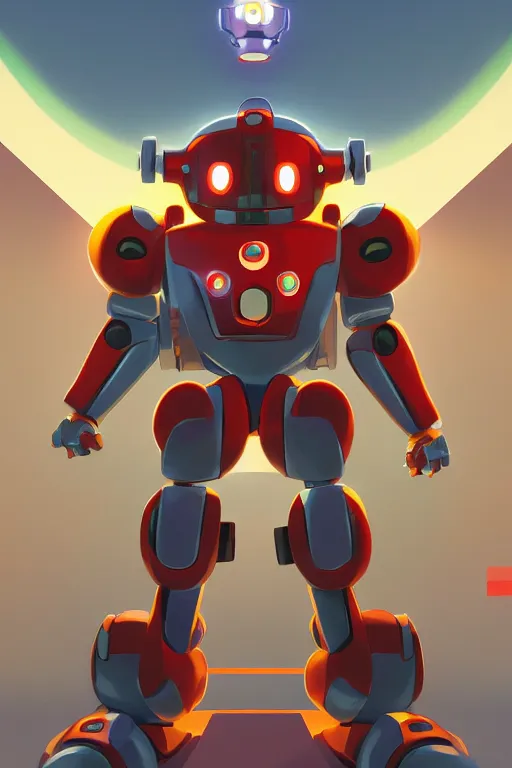 Image similar to metabots medabots medarotto medarot robot minimalist comics helmet mask neon cybereye, behance hd by jesper ejsing, by rhads, makoto shinkai and lois van baarle, ilya kuvshinov, rossdraws global illumination ray tracing hdr radiating a glowing aura