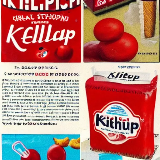 Prompt: product advertisement for ketchup ice cream