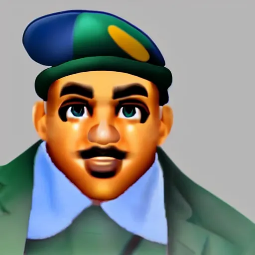 Image similar to Blario, a French pipe fitter from the Bronx in an N64 game