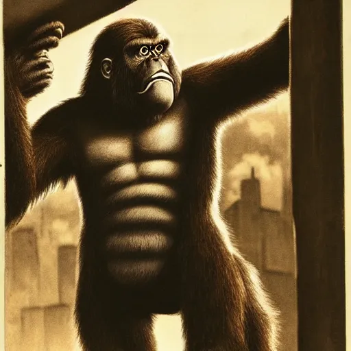 Image similar to king kong at court for a crime