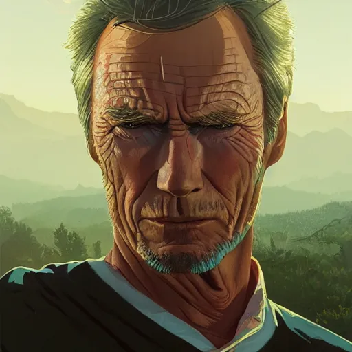 Prompt: highly detailed portrait, clint eastwood as a young child, in gta v, stephen bliss, unreal engine, fantasy art by greg rutkowski, loish, rhads, ferdinand knab, makoto shinkai and lois van baarle, ilya kuvshinov, rossdraws, tom bagshaw, global illumination, radiant light, detailed and intricate environment