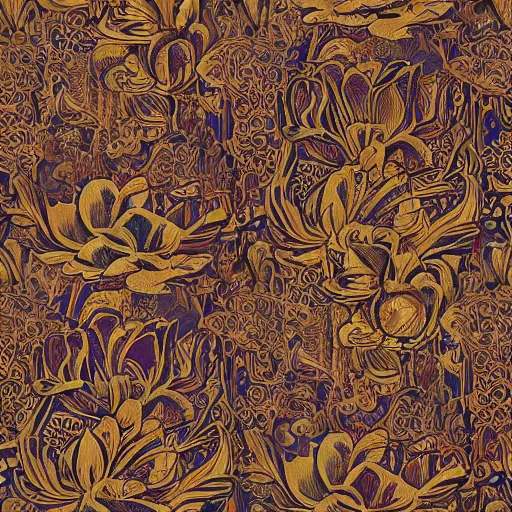 Image similar to Gilded lotus princess oriental wallpaper, james jean