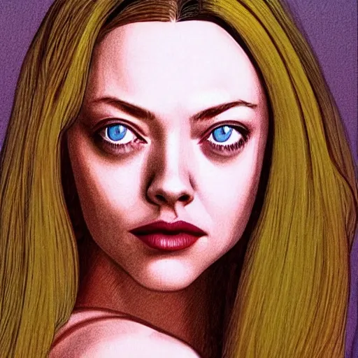 Image similar to “ amanda seyfried retro minimalist portrait by jean giraud, moebius starwatcher comic, 8 k ”