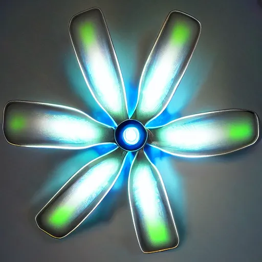 Prompt: a cybernetic iris flower, metallic, steel, glowing