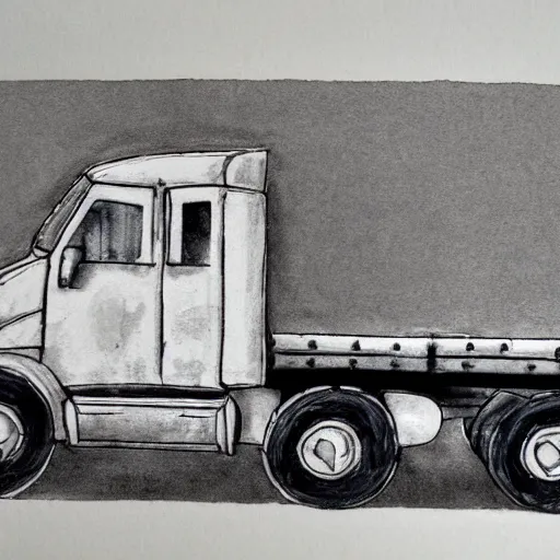 Prompt: A badger driving a large mining truck, photo, realistic, hyperrealism, realism, badger