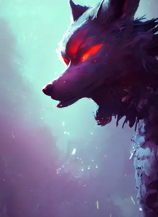Prompt: beautiful portrait of a handsome black male anthropomorphic wolf fursona long red hair in destiny 2. character design by cory loftis, fenghua zhong, ryohei hase, ismail inceoglu and ruan jia. artstation, volumetric light, highly detailed, photorealistic, fantasy, rendered in octane