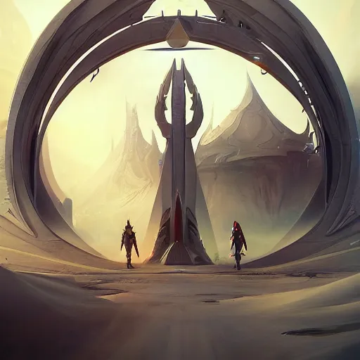 Prompt: stargate by peter mohrbacher, 3 d concept render, vray, unreal engine, volumetric lighting, matte painting, cgsociety, zbrush, fujifilm, agfa